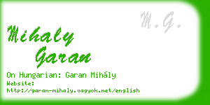 mihaly garan business card